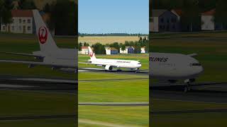 Japan Airlines B777 Takeoff from Heligoland Airport Germany [upl. by Enyrehtak]