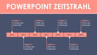 PowerPoint Zeitstrahl Design erstellen [upl. by Hamlen]