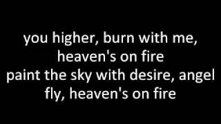 KISS  Heavens on fire  Lyrics [upl. by Tuttle]