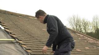 Replacing a broken plain roof tile  Dalton Roofing Insights [upl. by Eiduj]