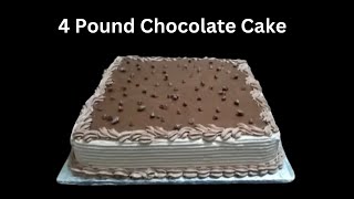 4 Pound Chocolate Cake Recipe  Chocolate Cake  Bakery Style Cake [upl. by Griffith207]