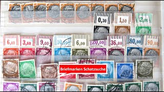 Briefmarken wertvoll Schatzsuche in einem Album Briefmarken Deutsches Reich 1924  1934 [upl. by Haikan]