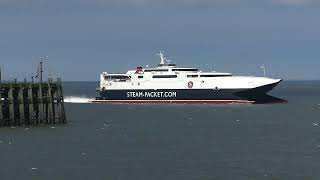 Isle of Man Steam Packet Company Manannan approaching Heysham 31524 [upl. by Luigino915]