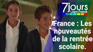 France  les nouveautés de la rentrée scolaire [upl. by Eilrebmik]