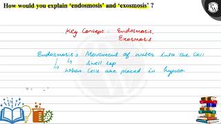 How would you explain endosmosis and exosmosis II [upl. by Fonville]