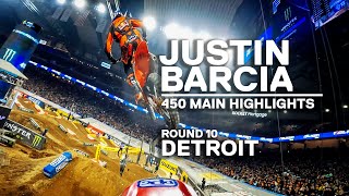 GoPro Justin Barcia  2022 Monster Energy Supercross  Detroit  450 Main Event Highlights [upl. by Dnomra850]