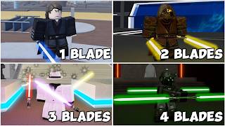 Which Saber Blade Count is BEST 1 2 3 or 4  Saber Showdown on Roblox [upl. by Bergin]