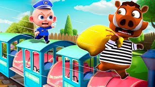 Police Chase Adventure  Police Officer Chase Thief Song 👮‍♂️  More Nursery Rhymes amp Kids Song [upl. by Haisej335]