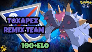 DESTROYING TEAMS WITH TOXAPEX  GREAT LEAGUE REMIX STRONG TEAM POKEMON GO [upl. by Nylikcaj]