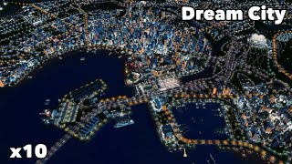 100k Population Dream City Timelapse Build  Cities Skylines  No Mods  Chill House Music [upl. by Neik527]