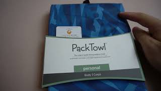 UNBOXING PackTowl Personal quickdry microfiber towel [upl. by Aenat]