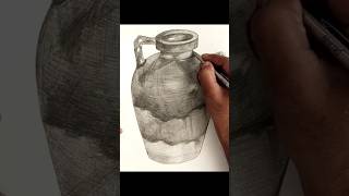 Easy pot drawing  realistic sketch art shorts uljhan [upl. by Nessim762]