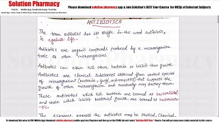 Topic 01 Introduction to Antibiotics  Medicinal Chemistry 03  BPharmacy 6th Semester [upl. by Natala]