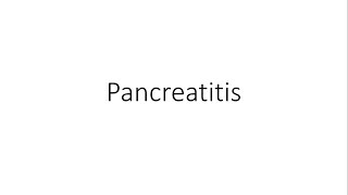 Pancreatitis  For Medical Students [upl. by Hezekiah]