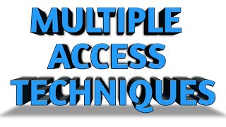 MULTIPLE ACCESS TECHNIQUES  FDMA  TDMA  CDMA [upl. by Olleina726]