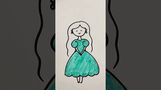 Cute girl drawing easy drawings shortsfeed viral [upl. by Merwin]