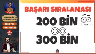 Başarı Sıralaması 200300 Bin İçin En İyi Meslek ve Sıralama Hesaplaması 2020yks [upl. by Silvie51]