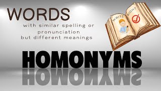 Homonyms Learn Homonyms with sample sentences Confusing words English lesson made easy [upl. by Salangi100]