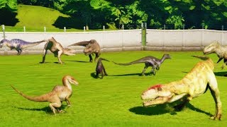 NEW ALL CARNIVORES BATTLE ROYALE JURASSIC WORLD EVOLUTION [upl. by Sivehc]