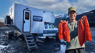 Truck Camping in Alaska  Blackened Salmon Bowl Catch amp Cook [upl. by Suivatram385]