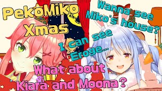 【PekoMiko Xmas】Pekora is the first person Miko let into her house【ENG sub】【Pekora Miko Hololive】 [upl. by Ranie]