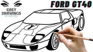 How to Draw a Ford GT40 – Easy StepbyStep Tutorial for Beginners amp Car Lovers [upl. by Ym]