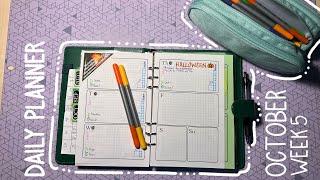 Setting up my Planner Week 5 of October  Simple Daily Planner [upl. by Aiciles]