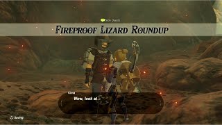 How To Get Fireproof Gear  Zelda BotW  Free Flambreaker Armor Side Quest [upl. by Kurt503]