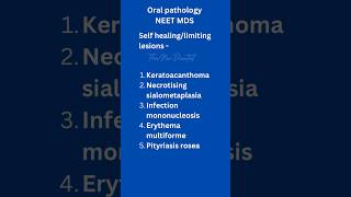 NEET MDS 2025 preparation  Oral Pathology revision table [upl. by Harle971]