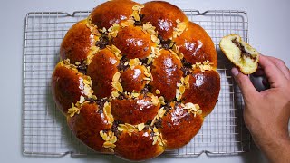 بريوش الشهدة أو خلية النحل محشي شوكولا بنة و خفة لا تصدق Brioche de ruche [upl. by Yrrap840]