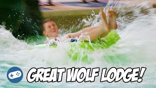 WATER SLIDES Great Wolf Lodge Indoor Water Park Trip Day 1 [upl. by Nnahgiel]