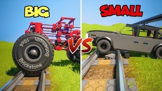 BIG Wheels vs SMALL  Brick Rigs [upl. by Nnednarb]