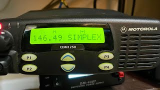 Motorola CDM1250 VHF FM Professional Land Mobile Radio 136174 MHz On 2 Meter FM Amateur Radio Test [upl. by Alahsal]