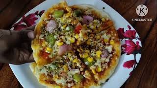 Pizza  Veg Pizza  Pizza recipe  పిజ్జా  Pizza making at Home  Pizza in Cooker [upl. by Edia]