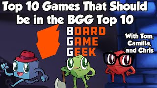 Top 10 Games that Should be in the Board Game Geek Top 10 [upl. by Madanhoj]