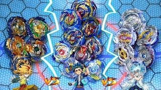 The ALL MIGHTY Triple Evolution Bey Battle  Beyblade Burst Team Battle [upl. by Ietta]