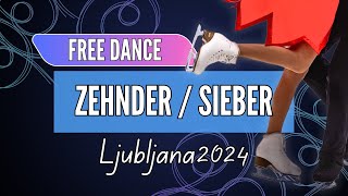 Gina ZEHNDER  Beda Leon SIEBER SUI  Junior Ice Dance Free Dance  Ljubljana 2024 [upl. by Ydak]