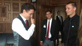 Raw UBC quarterback meets Prime Minister Trudeau [upl. by Savell]