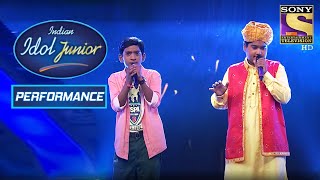 Ajay And Motis Tremendous Performance on Jeena Jeena  Indian Idol Junior 2 [upl. by Anoirb477]