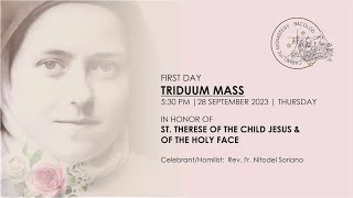 Triduum Mass at the Carmelite Monastery Bacolod City September 28 2023  530 PM [upl. by Ahkihs718]