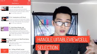 Handle UITableViewCell Selection  Swift Tutorial  Episode 56 LIVE [upl. by Randell774]