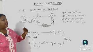 Part 3 Malayalam  Organic conversion  double bond to triple bond [upl. by Cirdahc]