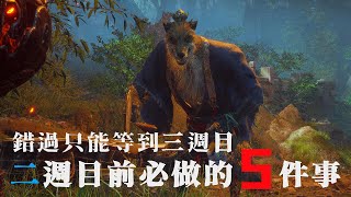 二週目前必做的5件事，錯過只能等三週目了  黑神話 悟空 Black Myth Wukong [upl. by Rivi]