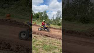 Ltr 450 vs Yamaha Banshee at The Atv Drag atvmoto racing dirt atv subscribe fyp suzuki [upl. by Bakemeier]