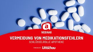 APOTHEKE ADHOC Webinar quotMedikationsfehler vermeidenquot [upl. by Groves]