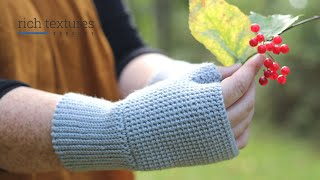 Thermal Fingerless Gloves Crochet Pattern [upl. by Ahsien]