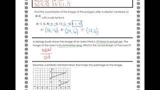 Lesson 45  46 Dilations and Similarity Transformations [upl. by Erdnael]