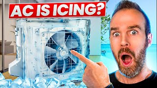 3 TOP Reasons your AC is Icing🥶 How to fix broken AC Iced Up and Frozen [upl. by Trevar]