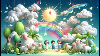 quotFluffy Clouds and Lambs  Calming Nursery Rhyme for Kidsquot Adventure Song [upl. by Oznohpla]