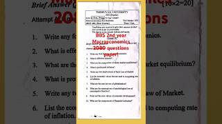 BBS 2nd year Macroeconomics questions paper 2080 bbs2ndyear macroeconomics shorts [upl. by Seek384]